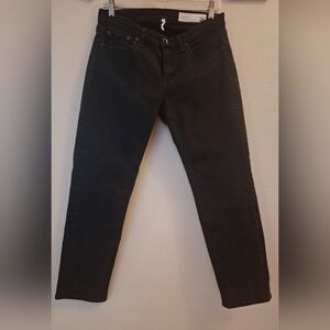 Rag & Bone DRE Low Rise Slim Black Boyfriend Stretch Jeans Womens 26x27